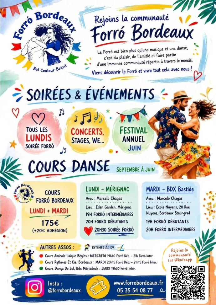 Cours de forró 2026-2027 - saison complète